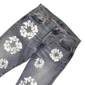 34" Waist x 34" Length Denim Tears Cotton Wreath Levis Jeans